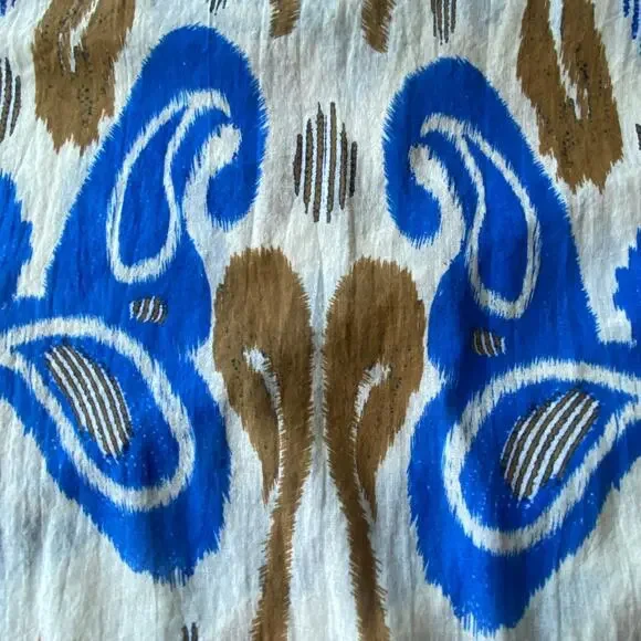 V.DE.VINSTER Kaftan Dress Made in India 100% Cotton Ikat Print Size Medium - Picture 8 of 8
